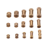 Suleve,MXBN3,250pcs,Metric,Threaded,Brass,Knurl,Round,Insert,Assortment