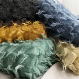 Women,Fleece,Flower,Hallow,Autumn,Winter,Protection,Elegant,Casual,Scarf,Shawl