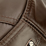 Genuine,Leather,Rivet,Decoration,Velvet,Protected,Casual,Beret