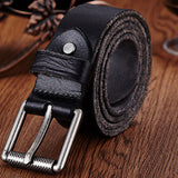 Genuine,Leather,Men's,Casual,Waistband,Waist,Strap,Smooth,Retro