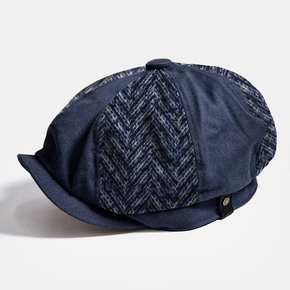 Collrown,Casual,Personality,Stripe,Pattern,Newsboy,Octagonal,Beret