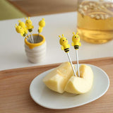 Silicone,Fruit,Forks,Cartoon,Animal,Stainless,Steel,Salad,Dessert,Fruit,Picks