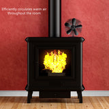 Black,Fireplace,Blade,Powered,Stove,komin,Burner,Friendly,Quiet,Efficient,Distribution