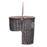 Wicker,Handwoven,Stair,Storage,Basket,Baskets,Container,Carry,Handle