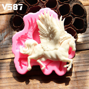 Silicone,Pegasus,Horse,Fondant,Mould,Chocolate,Decor,Mould,Sugar,Crafts