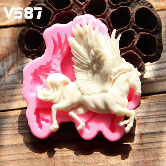 Silicone,Pegasus,Horse,Fondant,Mould,Chocolate,Decor,Mould,Sugar,Crafts