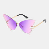 Women,Oversized,Frame,Color,Gradient,Butterfly,Shape,Personality,Fashion,Sunglasses
