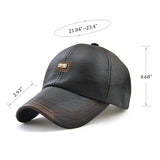 Collrown,Vintage,Leather,Baseball,Outdoor,Windproof,Adjustable,Sports