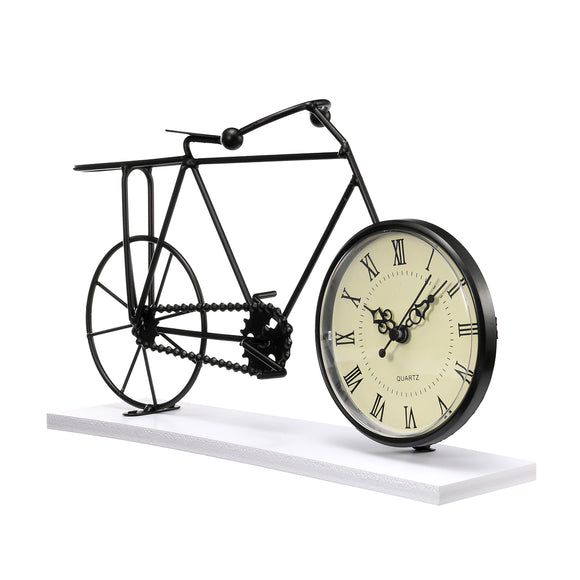 Retro,Bicycle,Clock,Roman,Numeral,Stand,Table