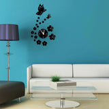 Honana,Creative,Butterfly,Acrylic,Mirror,Sticker,Quartz,Clocks,Watch,Large,Decor