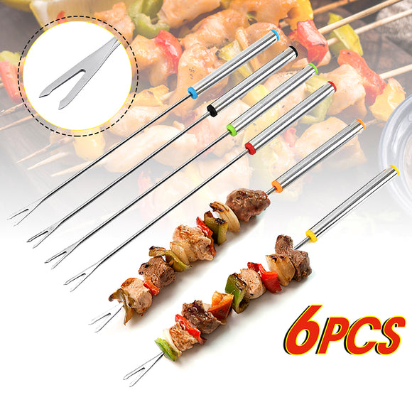 Skewer,Stainless,Steel,Reusable,Barbecue,Skewers,Stick,Cooking,Tools