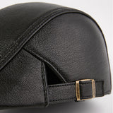 Genuine,Leather,Outdoor,Winter,Autumn,Leather,Forward,Beret