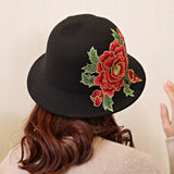 Women's,Ethnic,Peony,Bucket,Casual,Flower,Embroidery