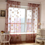 Honana,Flower,Voile,Curtain,Transparent,Panel,Window,Divider,Sheer,Curtain,Decor