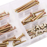 Suleve,100Pcs,Precision,Socket,Screws,Bolts,Barrel,Assortment,Furniture,Connection,Screw