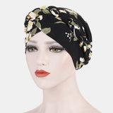 Women,Flower,Printing,Turban,Cotton,Casual,Breathable