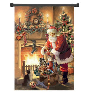 30x45cm,Christmas,Polyester,Santa,Claus,Welcome,Garden,Holiday,Decoration