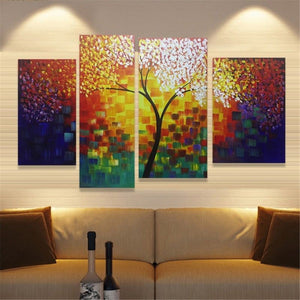 Piece,Unframed,Colourful,Trees,Canvas,Paintings,Picture