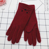 Women,Embroidery,Cartoon,Pattern,Fashion,Casual,Gloves