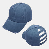 Women,Breaking,Solid,Color,Fashion,Hollow,Ripped,Washed,Denim,Baseball