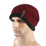 Solid,Knitted,Winter,Plush,Lining,Skullies,Beanies,Adjustable