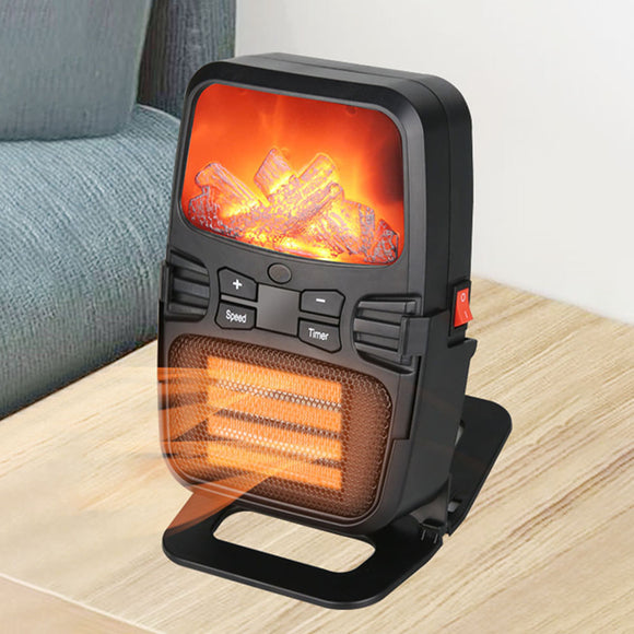 KCASA,1000W,Heater,Flame,Heater,Desktop,Heater,Office,Warmer,Remote,Control,Heater,Winter