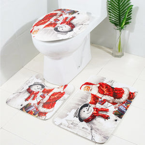 Bathroom,Christmas,Style,Bathroom,Carpet,Toilet,Cover