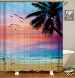 Beach,Sunset,Style,Waterproof,Bathroom,Shower,Curtain,Toilet,Cover,Bathroom,Hotel