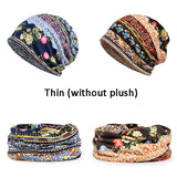 Women,Cotton,Flower,Printing,Beanie,Gaiter,Shield