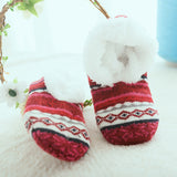 Women,Girls,Winter,Chiristmas,Velvet,Thick,Socks,Jacquard,Bottom,Socks