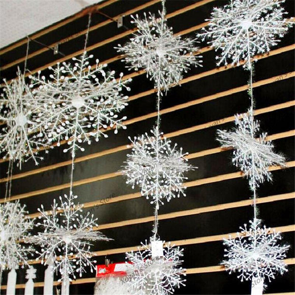 Loskii,Christmas,Snowflake,String,Light,Beautiful,Medium,Snowflake,Christmas,Decorations,Supplies