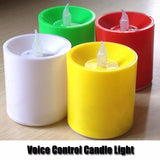 Flickering,Electronic,Colorful,Voice,Control,Candles,Light,Candle,Christmas,Holiday,Decoration