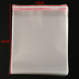 100pcs,1216cm,Clear,Cellophane,Display,Adhesive,Plastic