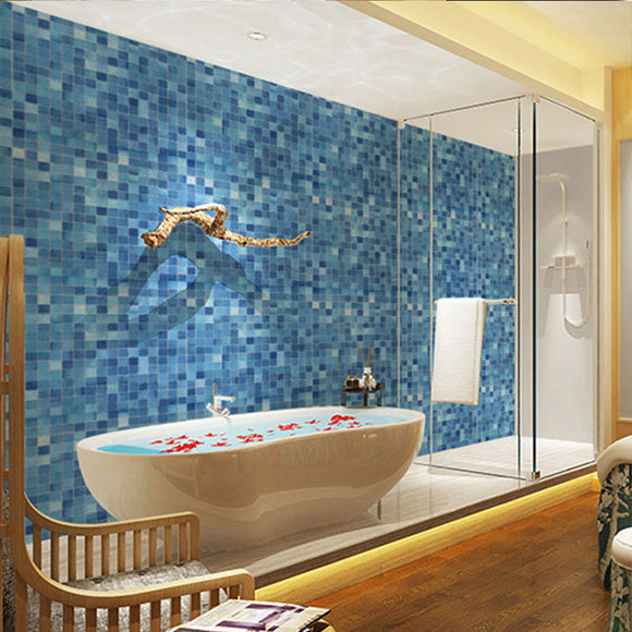 Loskii,H1379,Modern,Style,Adhesive,Wallpaper,Bathroom,Waterproof,Patch,Sticker