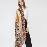 Women,Gradient,Leopard,Print,Fashion,Tassel,Fringe,Banquet,Leisure,Scarf