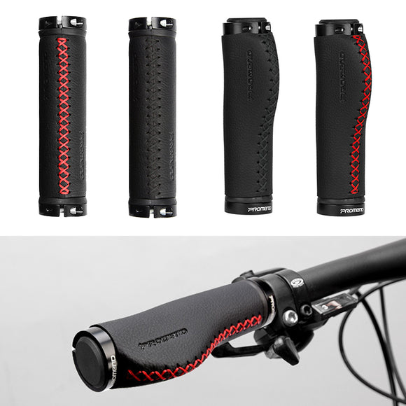 PROMEND,Bicycle,Leather,Handle,Handlebar,Grips,Ergonomic,Sewing,Cycling
