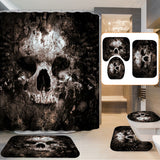 Skull,Pattern,Polyester,Bathroom,Shower,Curtain,Toilet,Cover