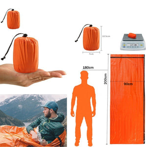 78.7x35.8'',Multifunction,Emergency,Foldable,Sleeping,Space,Rescue,Color,Reusable,Polyethylene,Survival,Blanket,Portable,Waterproof,Camping