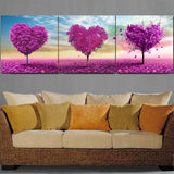 Miico,Painted,Three,Combination,Decorative,Paintings,White,Flower,Decoration