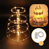 Layer,Stand,Wedding,Party,Cupcake,Display,Holder,String,Light,Decorations