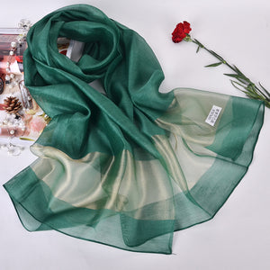 Women,Satin,Scarves,Solid,Color,Sunscreen,Beach,Towel,Shawl