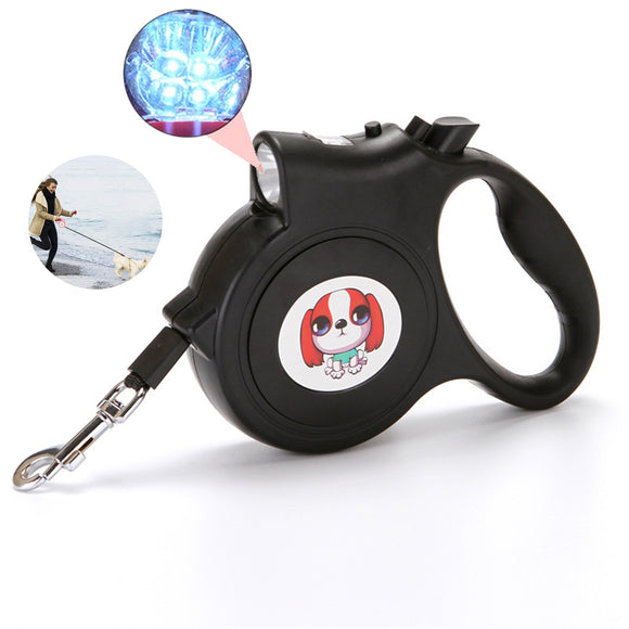 Retractable,Leash,Walking,Automatic,Traction,Flashlight