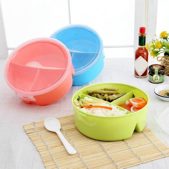 Portable,Round,Microwave,Lunch,Picnic,Container,Storage