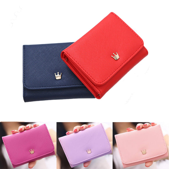 Women,Crown,Short,Money,Wallet,Purse,Holder,Wallets