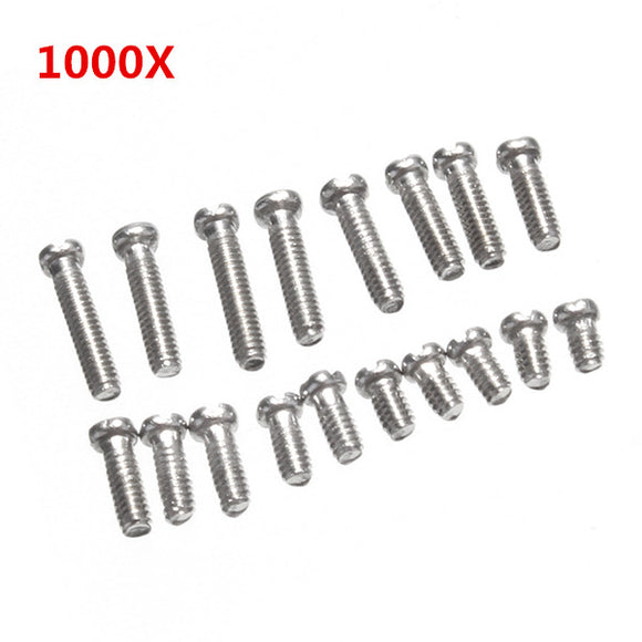 1000Pcs,Bottom,Cover,Screw,Steel,Repair,Clock,Watch,Sizes