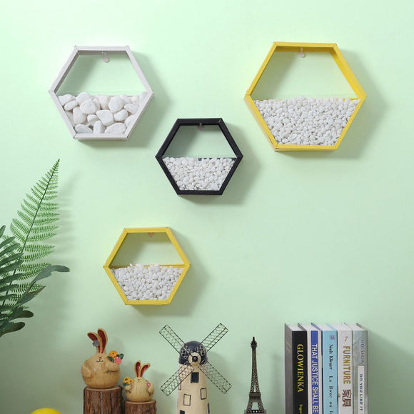 Modern,Simple,Hexagon,Hanging,Storage,Shelf,Flower,Plant,Bookshelf,Office,Decorations,Stand