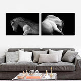 Miico,Painted,Combination,Decorative,Paintings,Black,White,Horse,Decoration