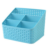 Imitation,Rattan,Colorful,Multifunctional,Cosmetics,Remote,Control,Desktop,Storage,Basket