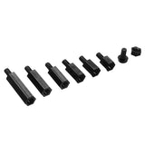 180pcs,Nylon,Black,Spacers,Screw,Assortment