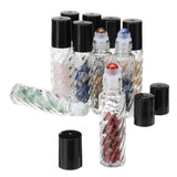 10Pcs,Natural,Clear,Glass,Crystals,Essential,Gemstone,Roller,Balls,Chips,Bottles